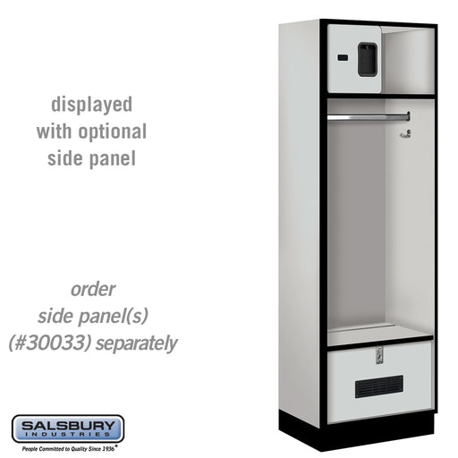Salsbury 24" Wide Designer Wood Open Access Locker - 6 Feet High - 18 Inches Deep - Gray - Hasps - Sweatfully