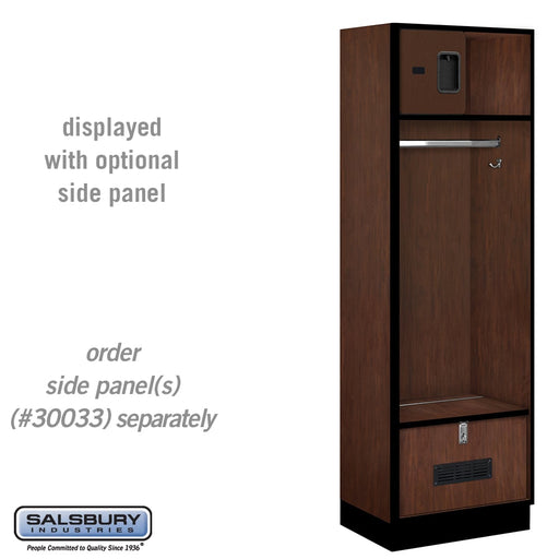 Salsbury 24" Wide Designer Wood Open Access Locker - 6 Feet High - 18 Inches Deep - Mahogany - Hasps - Sweatfully