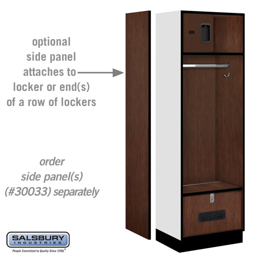 Salsbury 24" Wide Designer Wood Open Access Locker - 6 Feet High - 18 Inches Deep - Mahogany - Hasps - Sweatfully