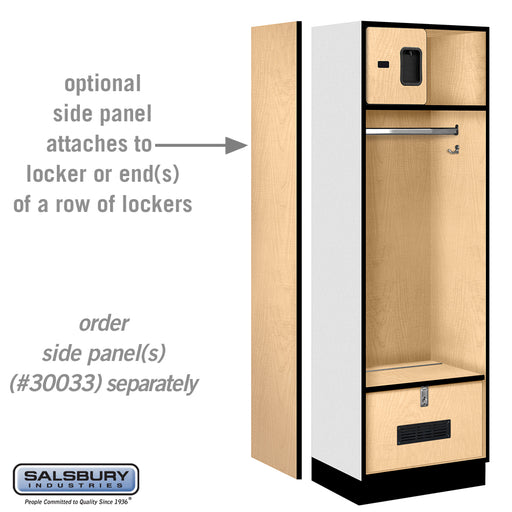 Salsbury 24" Wide Designer Wood Open Access Locker - 6 Feet High - 18 Inches Deep - Maple - Hasps - Sweatfully