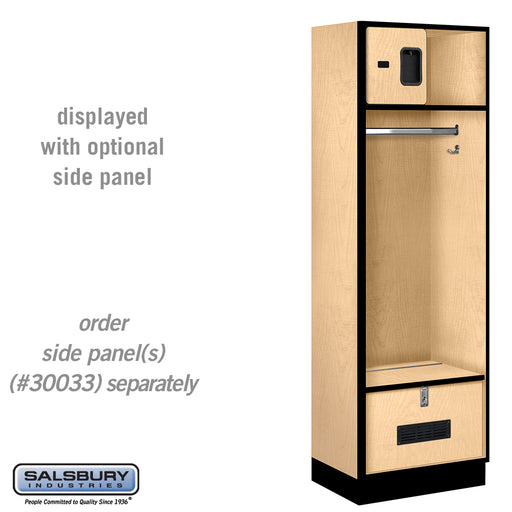 Salsbury 24" Wide Designer Wood Open Access Locker - 6 Feet High - 18 Inches Deep - Maple - Hasps - Sweatfully