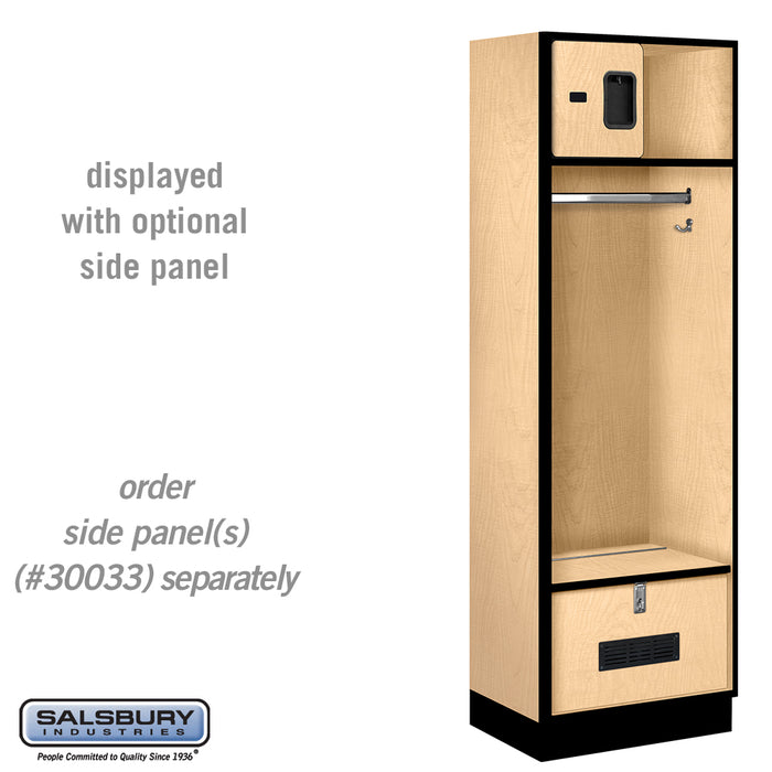 Salsbury 24" Wide Designer Wood Open Access Locker - 6 Feet High - 18 Inches Deep - Maple - Hasps - Sweatfully