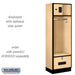 Salsbury 24" Wide Designer Wood Open Access Locker - 6 Feet High - 18 Inches Deep - Maple - Hasps - Sweatfully