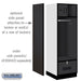 Salsbury 24" Wide Designer Wood Open Access Locker - 6 Feet High - 24 Inches Deep - Black - Black Electronic Locks - Sweatfully