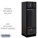 Salsbury 24" Wide Designer Wood Open Access Locker - 6 Feet High - 24 Inches Deep - Black - Silver Electronic Locks - Sweatfully
