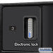 Salsbury 24" Wide Designer Wood Open Access Locker - 6 Feet High - 24 Inches Deep - Black - Silver Electronic Locks - Sweatfully