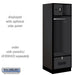 Salsbury 24" Wide Designer Wood Open Access Locker - 6 Feet High - 24 Inches Deep - Black - Silver Resettable Locks - Sweatfully