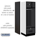 Salsbury 24" Wide Designer Wood Open Access Locker - 6 Feet High - 24 Inches Deep - Black - Silver Resettable Locks - Sweatfully