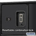 Salsbury 24" Wide Designer Wood Open Access Locker - 6 Feet High - 24 Inches Deep - Black - Silver Resettable Locks - Sweatfully