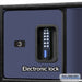 Salsbury 24" Wide Designer Wood Open Access Locker - 6 Feet High - 24 Inches Deep - Blue - Black Electronic Locks - Sweatfully