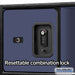 Salsbury 24" Wide Designer Wood Open Access Locker - 6 Feet High - 24 Inches Deep - Blue - Black Resettable Locks - Sweatfully