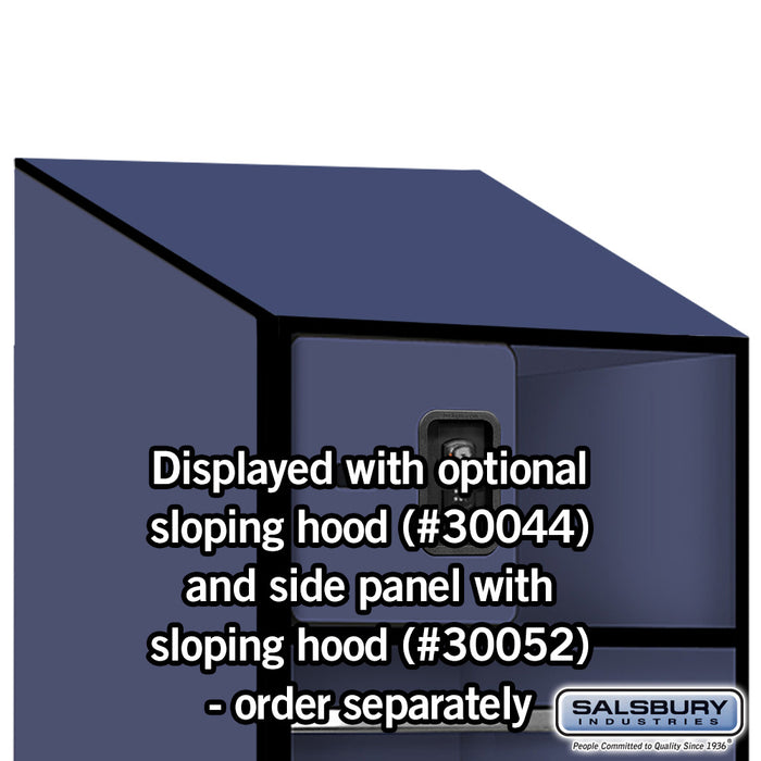 Salsbury 24" Wide Designer Wood Open Access Locker - 6 Feet High - 24 Inches Deep - Blue - Black Resettable Locks - Sweatfully