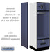 Salsbury 24" Wide Designer Wood Open Access Locker - 6 Feet High - 24 Inches Deep - Blue - Silver Electronic Locks - Sweatfully