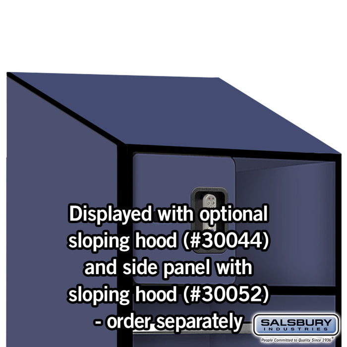 Salsbury 24" Wide Designer Wood Open Access Locker - 6 Feet High - 24 Inches Deep - Blue - Silver Electronic Locks - Sweatfully