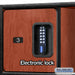 Salsbury 24" Wide Designer Wood Open Access Locker - 6 Feet High - 24 Inches Deep - Cherry - Black Electronic Locks - Sweatfully