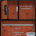 Salsbury 24" Wide Designer Wood Open Access Locker - 6 Feet High - 24 Inches Deep - Cherry - Black Resettable Locks - Sweatfully