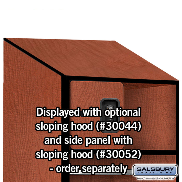 Salsbury 24" Wide Designer Wood Open Access Locker - 6 Feet High - 24 Inches Deep - Cherry - Black Resettable Locks - Sweatfully