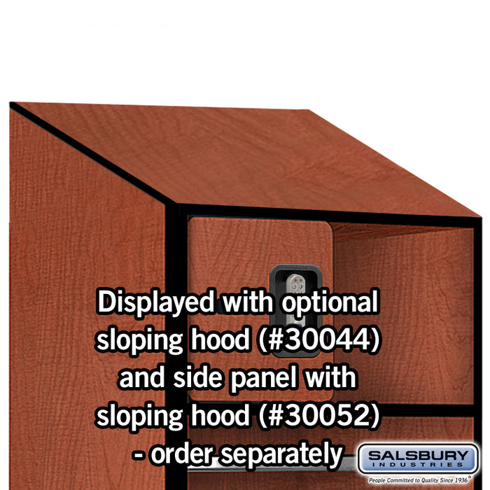 Salsbury 24" Wide Designer Wood Open Access Locker - 6 Feet High - 24 Inches Deep - Cherry - Silver Electronic Locks - Sweatfully