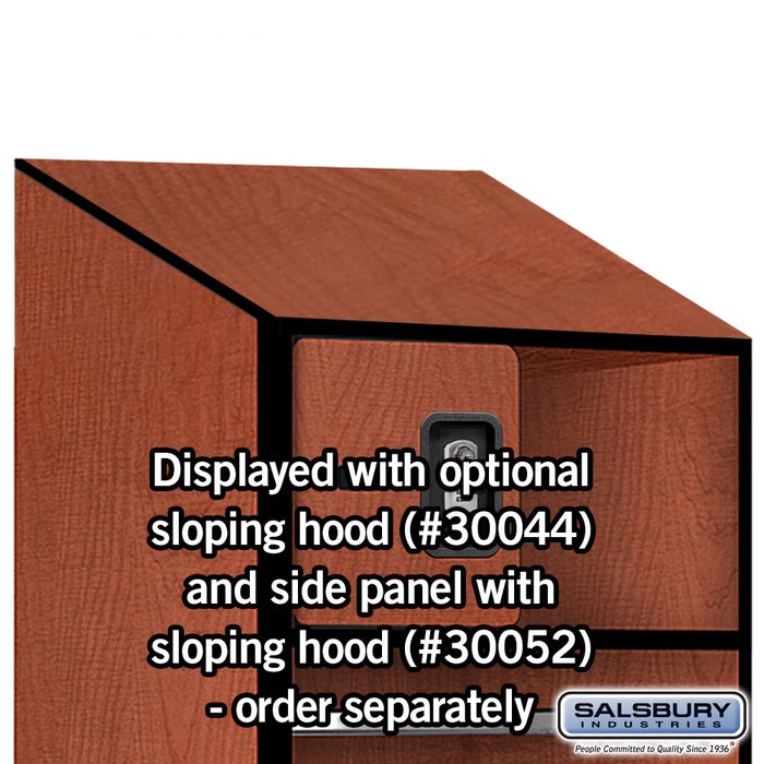 Salsbury 24" Wide Designer Wood Open Access Locker - 6 Feet High - 24 Inches Deep - Cherry - Silver Resettable Locks - Sweatfully