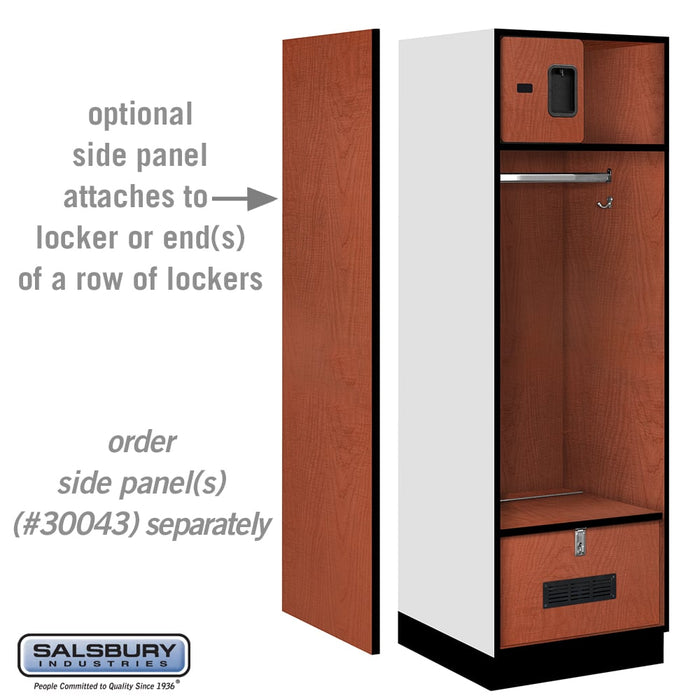 Salsbury 24" Wide Designer Wood Open Access Locker - 6 Feet High - 24 Inches Deep - Cherry - Hasps - Sweatfully