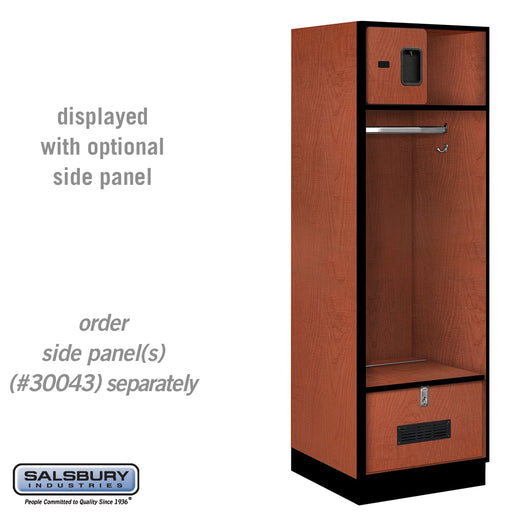 Salsbury 24" Wide Designer Wood Open Access Locker - 6 Feet High - 24 Inches Deep - Cherry - Hasps - Sweatfully