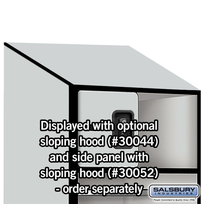 Salsbury 24" Wide Designer Wood Open Access Locker - 6 Feet High - 24 Inches Deep - Gray - Black Resettable Locks - Sweatfully