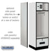 Salsbury 24" Wide Designer Wood Open Access Locker - 6 Feet High - 24 Inches Deep - Gray - Silver Electronic Locks - Sweatfully