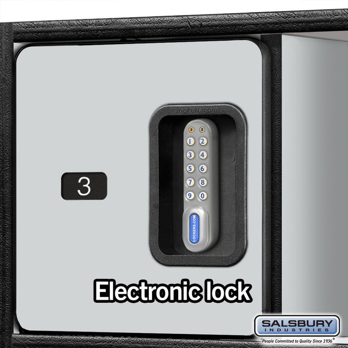 Salsbury 24" Wide Designer Wood Open Access Locker - 6 Feet High - 24 Inches Deep - Electronic Locks - Sweatfully