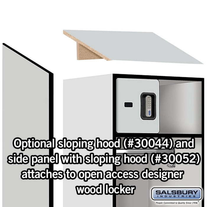 Salsbury 24" Wide Designer Wood Open Access Locker - 6 Feet High - 24 Inches Deep - Electronic Locks - Sweatfully