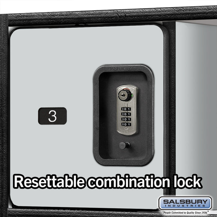 Salsbury 24" Wide Designer Wood Open Access Locker - 6 Feet High - 24 Inches Deep - Resettable Locks - Sweatfully