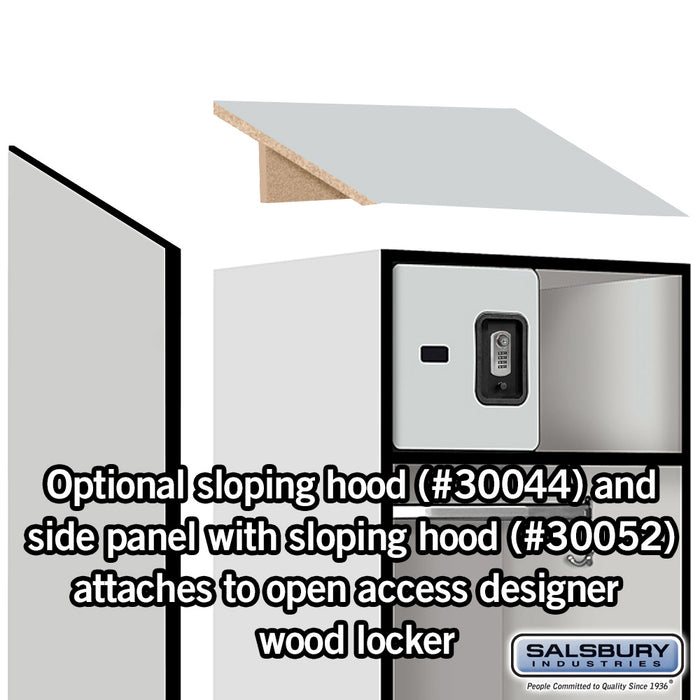 Salsbury 24" Wide Designer Wood Open Access Locker - 6 Feet High - 24 Inches Deep - Resettable Locks - Sweatfully