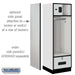 Salsbury 24" Wide Designer Wood Open Access Locker - 6 Feet High - 24 Inches Deep - Gray - Hasps - Sweatfully