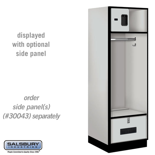 Salsbury 24" Wide Designer Wood Open Access Locker - 6 Feet High - 24 Inches Deep - Gray - Hasps - Sweatfully