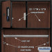 Salsbury 24" Wide Designer Wood Open Access Locker - 6 Feet High - 24 Inches Deep - Mahogany - Black Electronic Locks - Sweatfully