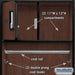 Salsbury 24" Wide Designer Wood Open Access Locker - 6 Feet High - 24 Inches Deep - Mahogany - Silver Electronic Locks - Sweatfully