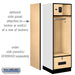 Salsbury 24" Wide Designer Wood Open Access Locker - 6 Feet High - 24 Inches Deep - Maple - Black Resettable Locks - Sweatfully