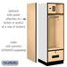 Salsbury 24" Wide Designer Wood Open Access Locker - 6 Feet High - 24 Inches Deep - Maple - Silver Electronic Locks - Sweatfully