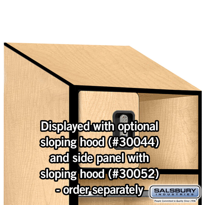 Salsbury 24" Wide Designer Wood Open Access Locker - 6 Feet High - 24 Inches Deep - Maple - Silver Electronic Locks - Sweatfully