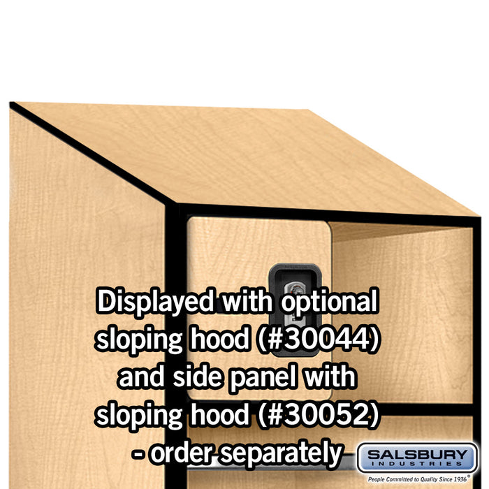 Salsbury 24" Wide Designer Wood Open Access Locker - 6 Feet High - 24 Inches Deep - Maple - Silver Resettable Locks - Sweatfully