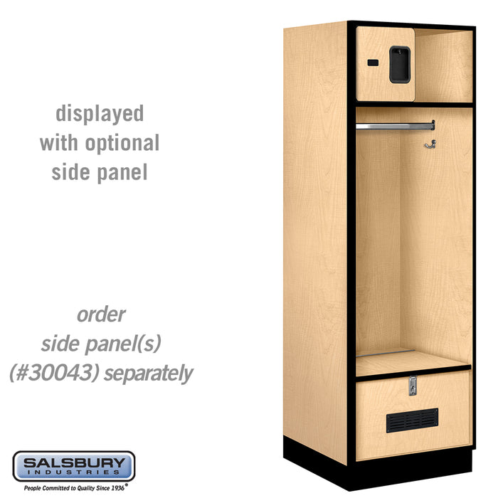 Salsbury 24" Wide Designer Wood Open Access Locker - 6 Feet High - 24 Inches Deep - Maple - Hasps - Sweatfully