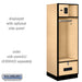 Salsbury 24" Wide Designer Wood Open Access Locker - 6 Feet High - 24 Inches Deep - Maple - Hasps - Sweatfully