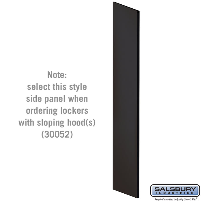 Salsbury Side Panel - for Open Access Designer Locker and Designer Gear Locker - 24 Inches Deep - with Sloping Hood