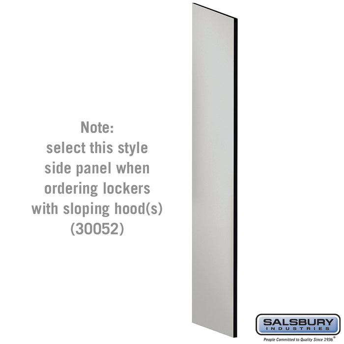 Salsbury Side Panel - for Open Access Designer Locker and Designer Gear Locker - 24 Inches Deep - with Sloping Hood