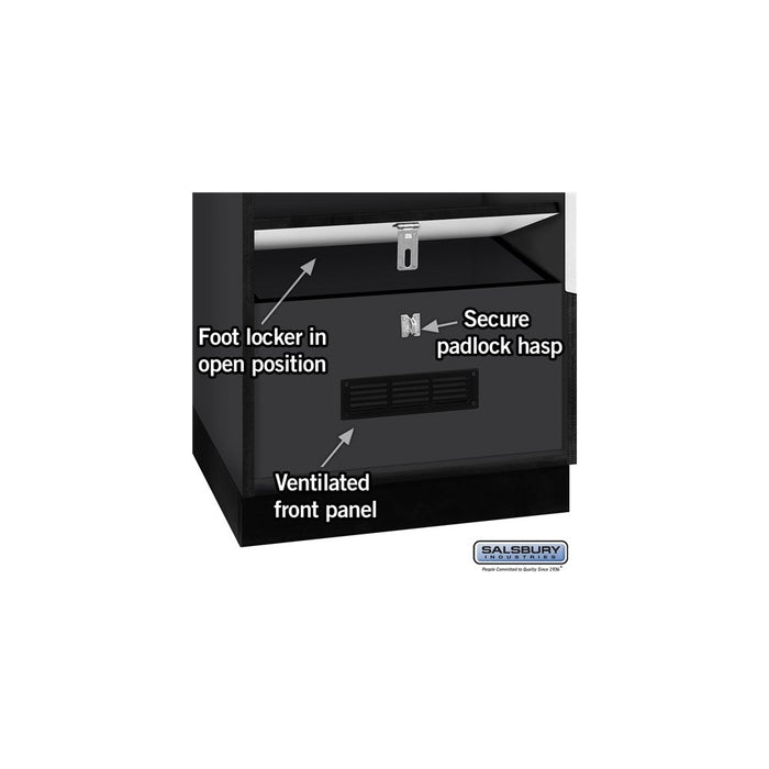 Salsbury 24" Wide Designer Wood Gear Locker - 6 Feet High - 24 Inches Deep - Black - Silver Electronic Locks - Sweatfully