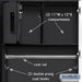 Salsbury 24" Wide Designer Wood Gear Locker - 6 Feet High - 24 Inches Deep - Black - Hasps - Sweatfully