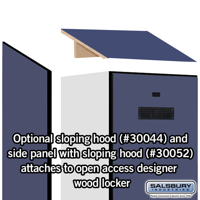 Salsbury 24" Wide Designer Wood Gear Locker - 6 Feet High - 24 Inches Deep - Blue - Hasps - Sweatfully