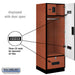 Salsbury 24" Wide Designer Wood Gear Locker - 6 Feet High - 24 Inches Deep - Cherry - Hasps - Sweatfully