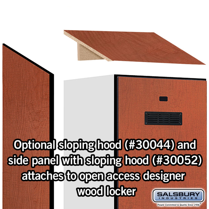 Salsbury 24" Wide Designer Wood Gear Locker - 6 Feet High - 24 Inches Deep - Cherry - Silver Electronic Locks - Sweatfully