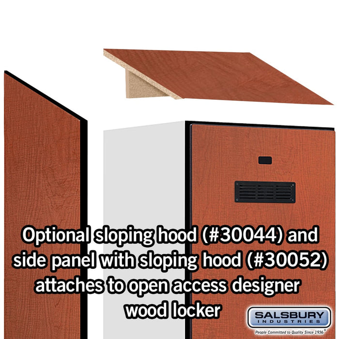 Salsbury 24" Wide Designer Wood Gear Locker - 6 Feet High - 24 Inches Deep - Cherry - Black Resettable Locks - Sweatfully