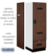 Salsbury 24" Wide Designer Wood Gear Locker - 6 Feet High - 24 Inches Deep - Mahogany - Hasps - Sweatfully